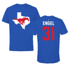 Southern Methodist University Ice Hockey Blue State Performance Tee - #31 Andrew Engel