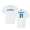 Texas A&M University-Corpus Christi Beach Volleyball White Tee - #21 Avery Carroll