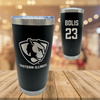 Eastern Illinois University Basketball Black Stainless Steel Tumbler - #23 Rodolfo Bolis