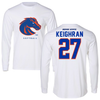 Boise State University Softball White Performance Long Sleeve - #27 Shannon Keighran