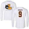 Loyola University-Chicago Volleyball White Mascot Performance Long Sleeve - #9 Taylor Venuto