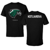 Northeastern State University Tennis Black Mascot Tee - Sofia Kotliarova