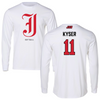 Jacksonville State University Softball White Performance Long Sleeve - #11 Makalyn Kyser