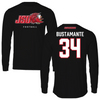 Jacksonville State University Football Black Mascot Performance Long Sleeve - #34 Jalen Bustamante