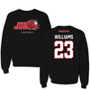 Jacksonville State University Football Black Mascot Crewneck - #23 Jaylen Williams