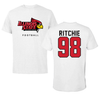 Illinois State University Football White Performance Tee - #98 Dylan Ritchie