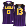 Louisiana State University Purple Basketball Jersey - #13 Last-Tear Poa