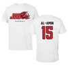 Jacksonville State University Football White JSU Tee - #15 Jibreel Al-Amin