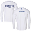 Queens University of Charlotte TF and XC White Performance Long Sleeve - Trey Leggins