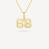 Gold Presidents Pendant and Chain - #68 Dakota White