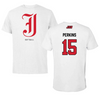 Jacksonville State University Softball White Performance Tee - #15 Abbi Perkins