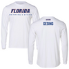 University of Florida Swimming & Diving White Jersey Long Sleeve - Conor Gesing