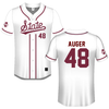 Mississippi State University White Baseball Jersey - #48 Brooks Auger