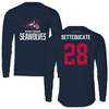 Stony Brook University Soccer Navy Performance Long Sleeve - #28 Luciana Setteducate