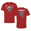 Western Colorado University Basketball Red Tee - #4 Rachel Cockman
