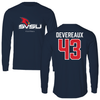 Saginaw Valley State University Football Navy Long Sleeve - #43 Brady Devereaux