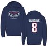 Florida Atlantic University Football Navy Mascot Hoodie - #8 Logic Hudgens