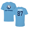 The Citadel Football Carolina Blue Tee - #87 Phillip Barnes