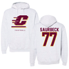 Central Michigan University Football Gray Hoodie - #77 Jacob Saurbeck