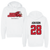 Jacksonville State University Baseball White JSU Hoodie - #28 Ethan Adkison