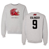 Jacksonville State University Softball Gray Crewneck - #9 Jordan Eslinger