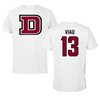 Dean College Basketball White Tee - #13 Tori Viau