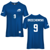 University of Alabama in Huntsville Blue Soccer Jersey - #9 Oli Orzechowski