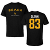 Long Beach State University Volleyball Black Performance Tee - #83 Natalie Glenn