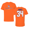 Savannah State University Football Orange Tee - #34 Jayden Jones