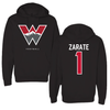 Western Colorado University Football Black Hoodie - #1 Elias Zarate