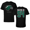 Northeastern State University Football Black Mascot Tee - #54 Levon Davis III