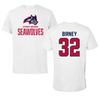 Stony Brook University Lacrosse White Tee - #32 Will Birney