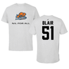 Bucknell University Football Light Gray NIL for ALL Performance Tee - #51 Kalun Blair