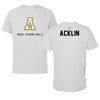 Appalachian State University Wrestling Light Gray NIL for ALL Tee - Drake Acklin