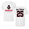 Austin Peay State University Football White Performance Tee - #25 Charlie Balthrop