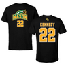 George Mason University Volleyball Black Jersey Performance Tee - #22 Olyvia Kennedy