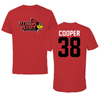 Illinois State University Football Red Redbird Performance Tee - #38 Ben Cooper