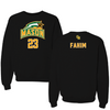 George Mason University Tennis Black Jersey Crewneck - Zavan Fahim