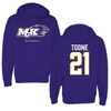McKendree University Baseball Royal Purple Hoodie - #21 Harrison Toone