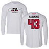 Austin Peay State University Football White Performance Long Sleeve - #43 Garrett Hawkins