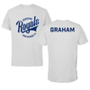 Queens University of Charlotte Golf Gray Performance Tee - Kendal Graham