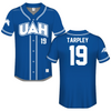 University of Alabama in Huntsville Blue Baseball Jersey - #19 William Tarpley