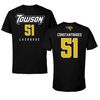 Towson University Lacrosse Black Tee - #51 Matt Constantinides