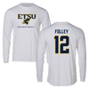 East Tennessee State University Basketball White Performance Long Sleeve - #12 Kendall Folley