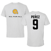 Albany State University Volleyball Light Gray NIL for All Performance Tee - #9 Jarianis Perez