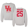 University of Houston Baseball Gray Crewneck - #25 Duncan Howard