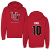 University of Utah Football Red Block Hoodie - #10 Johnathan Hall