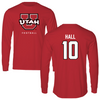 University of Utah Football Red Utes Long Sleeve - #10 Johnathan Hall