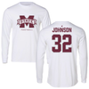 Mississippi State University Football White Long Sleeve - #32 Wykece Johnson