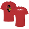 Illinois State University Track and Field Red State Tee - Trey Thomas